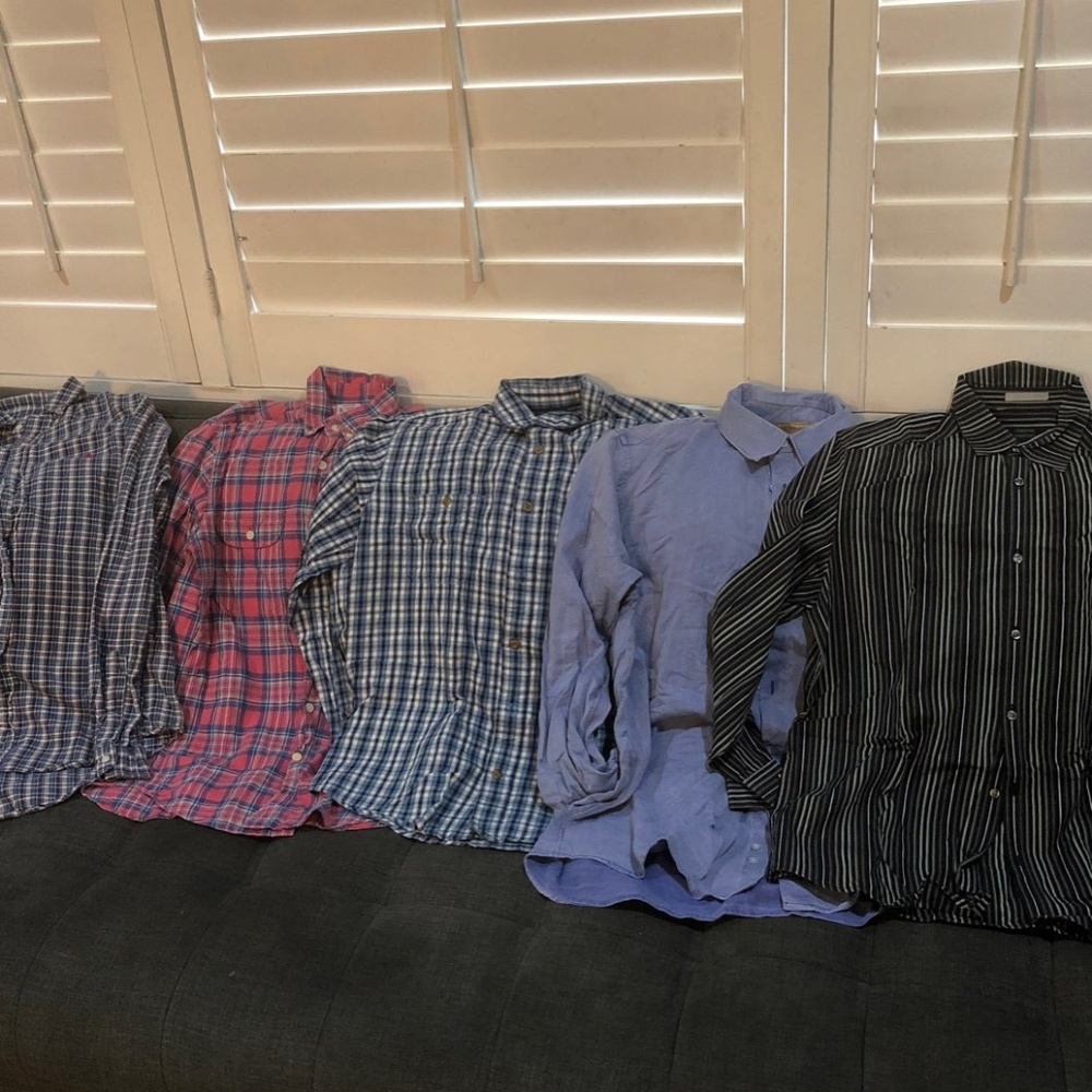 5 Hi-end Designer Dress Shirts Button Up